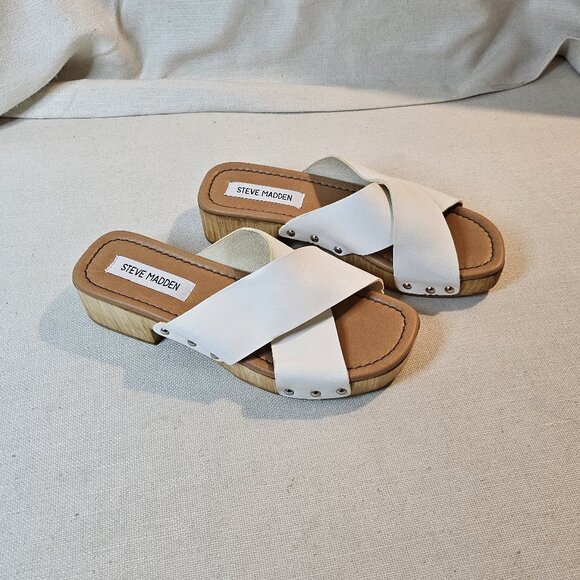 Steve Madden Women's Bryna Block Heeled Sandals - Size 37 - Picture 1 of 5